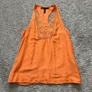 BCBGMaxazria Orange Sleeveless Top, size XS